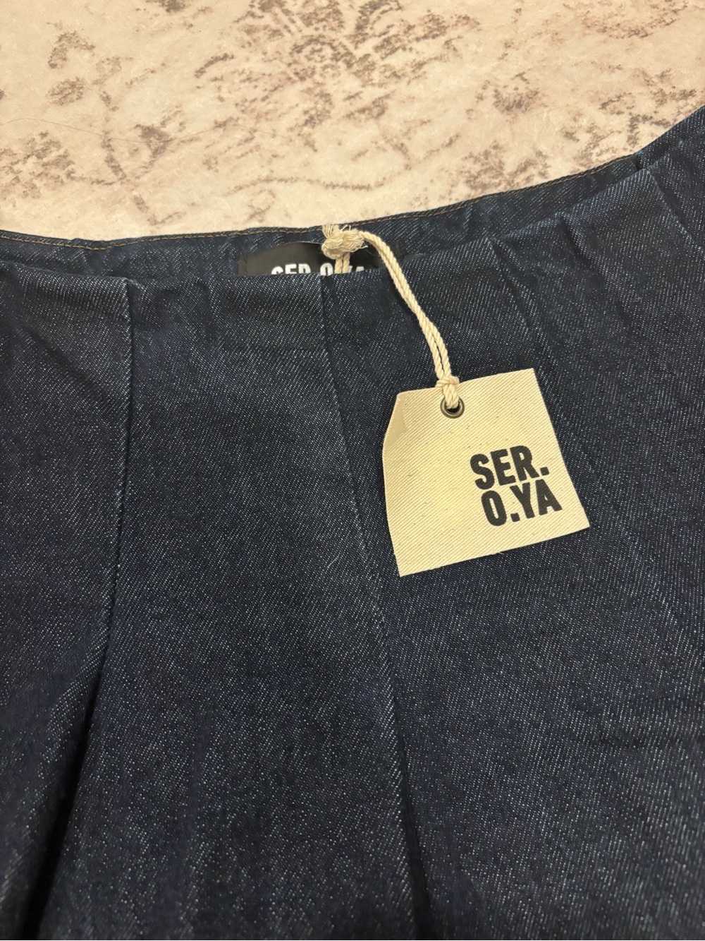 SER.O.YA Rinse Blue Denim Mini Skirt